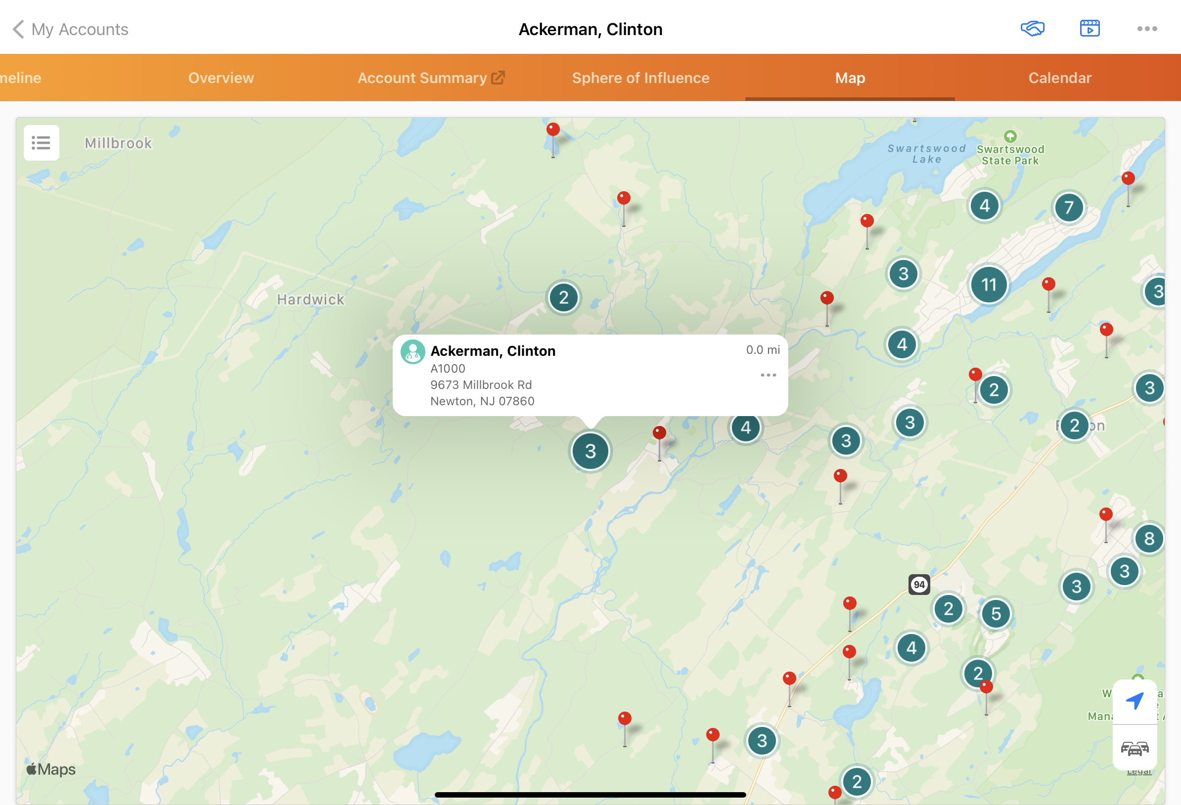 Displaying Account Maps