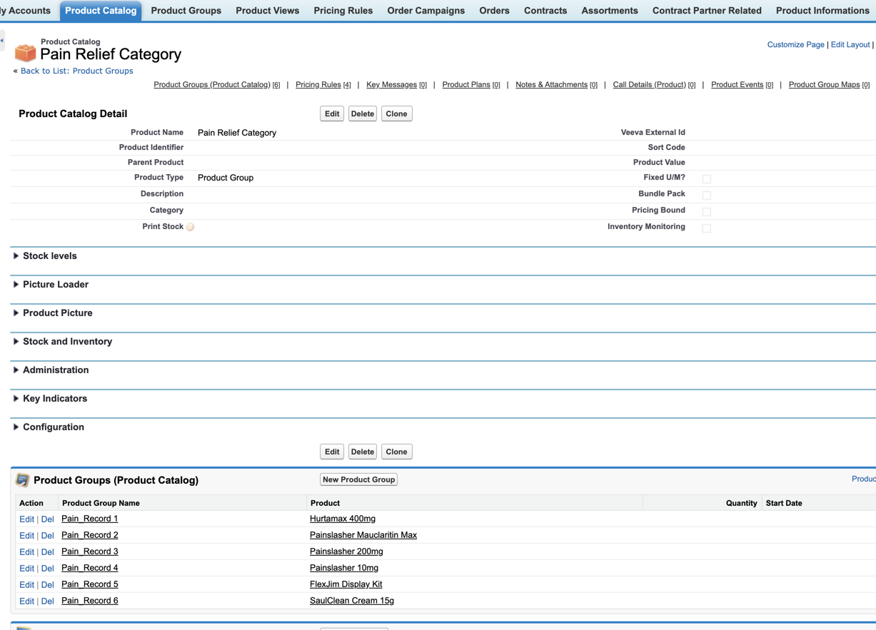 Using Product Groups for Order Management