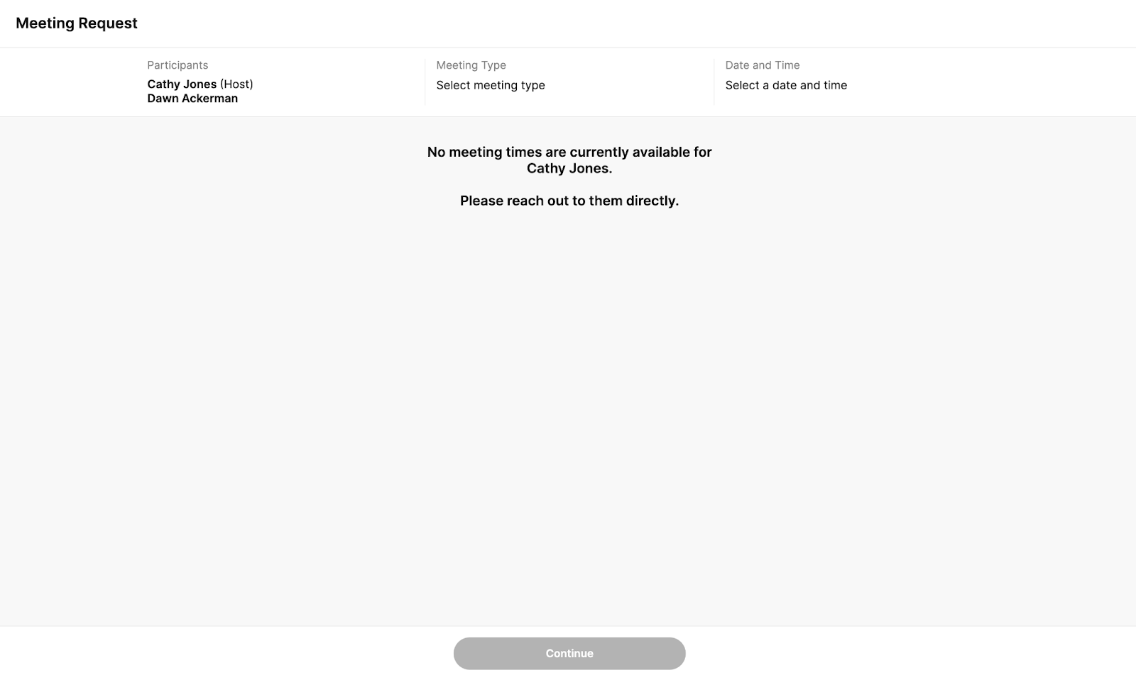 Viewing Unavailable Time Slots on the Engage Scheduling Site