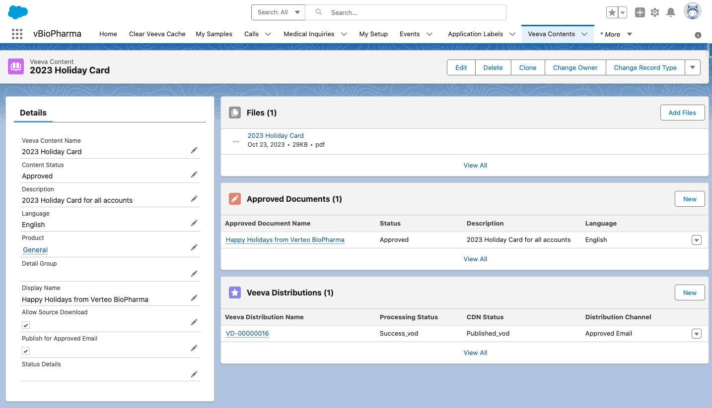メールフラグメントの CRM 自動公開
